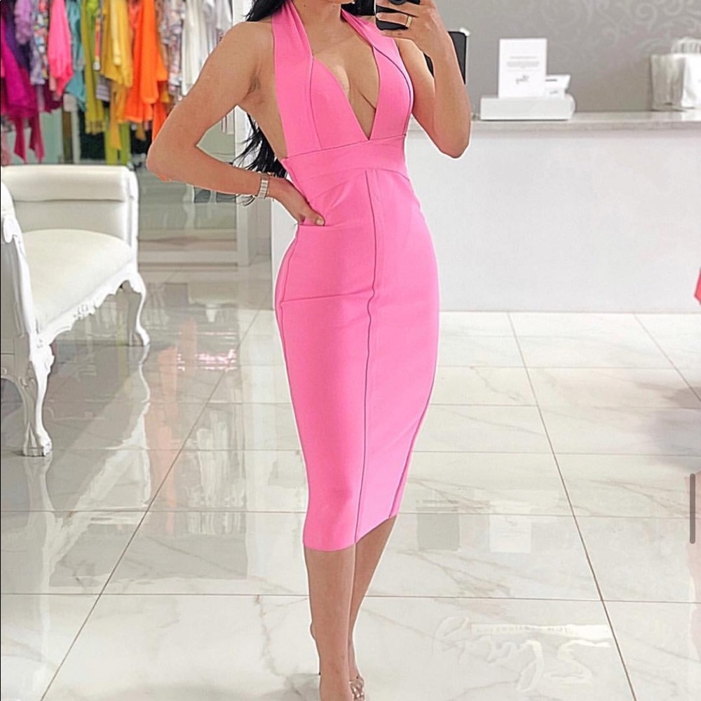 Pink bandage dress